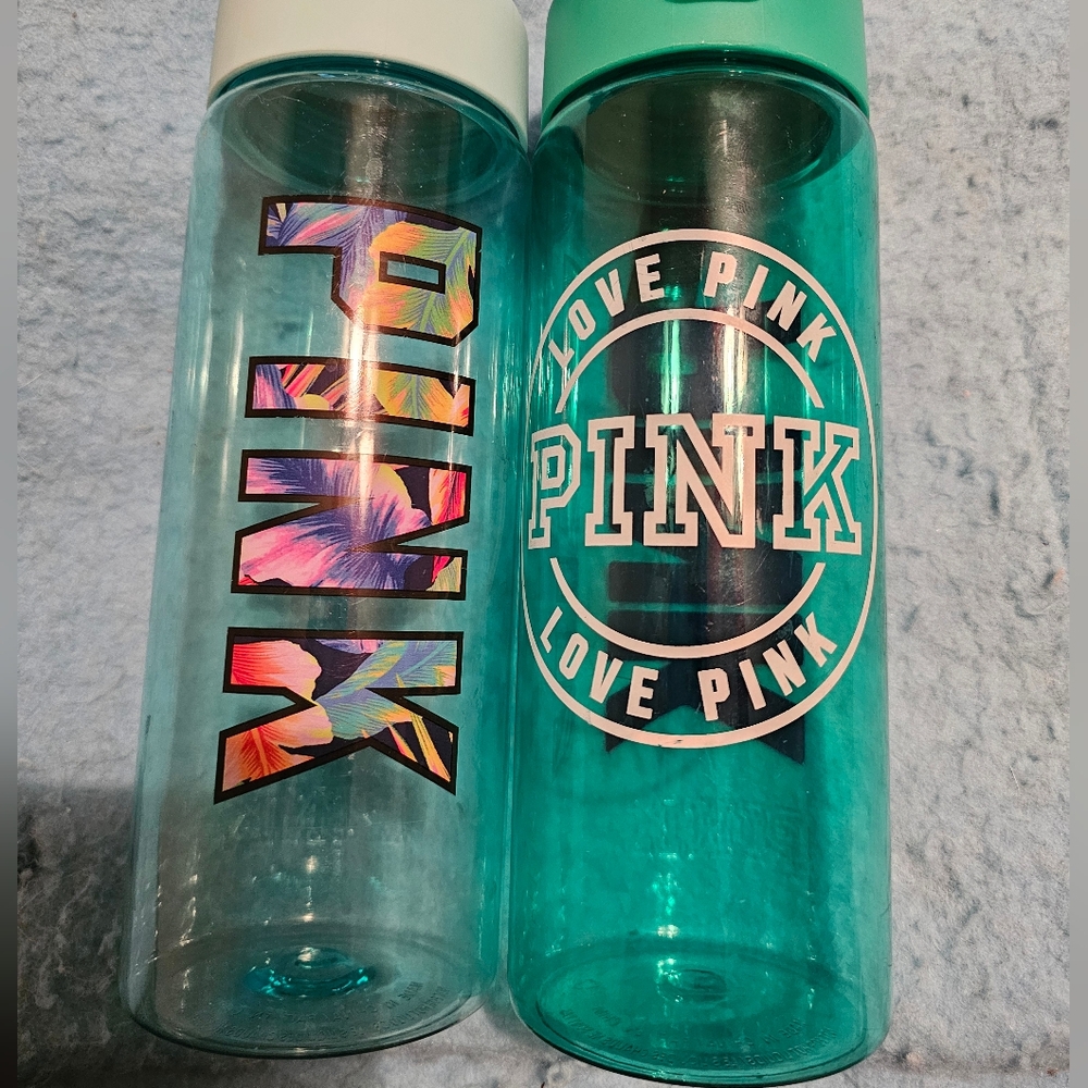 Pink water bottles